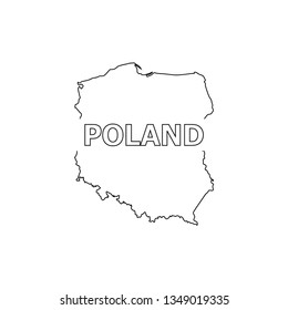 Map of Poland vector icon