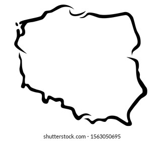 Map of Poland vector illustration