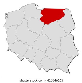 Map - Poland, Warmian-Masurian
