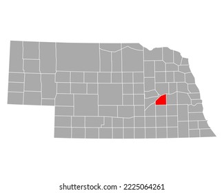 Mapa de Polk en Nebraska en blanco