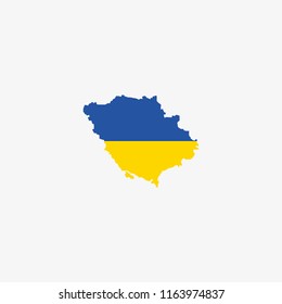Map of Poltava - Ukraine Vector Illustration
