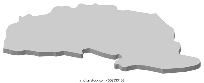Map - Polva (Estonia) - 3D-Illustration