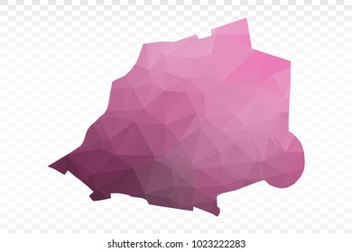 Map polygonal-Vatican map. Multicolored country map in geometric triangle style for your infographics. Vector illustration eps 10.