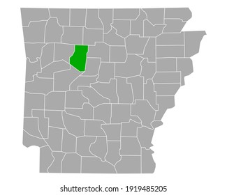 Map of Pope in Arkansas on white