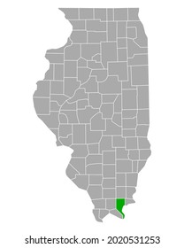 Map of Pope in Illinois on white