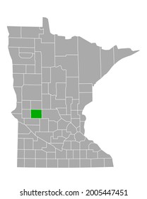 Map of Pope in Minnesota on white