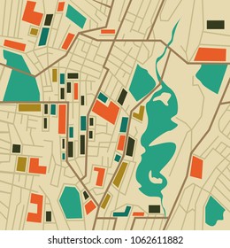 Map populated area