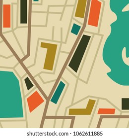 Map populated area