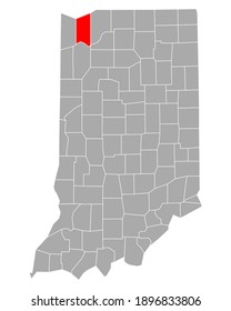 Map of Porter in Indiana on white