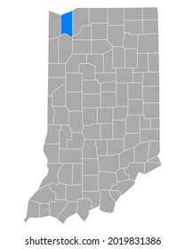 Map of Porter in Indiana on white