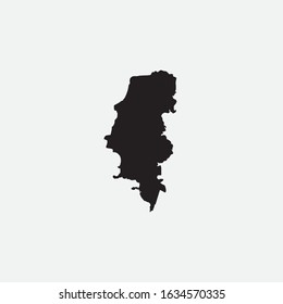 Map of Porto Alegre - Brazil graphic element Illustration template design
