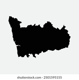 Map of Porto - Portugal outline silhouette graphic element Illustration template design
