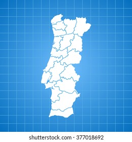 Map Portugal Stock Vector (Royalty Free) 377018692 | Shutterstock