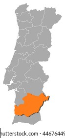 Map - Portugal, Beja