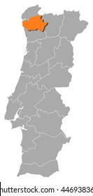 Map - Portugal, Braga