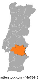 Map - Portugal, Evora
