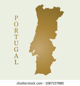 Map of Portugal vector
