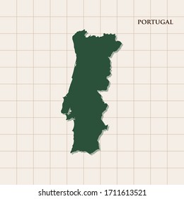 Map of Portugal vector design template