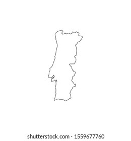 map of Portugal. Vector illustration