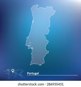 Map of Portugal - vector illustration