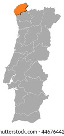 Map - Portugal, Viana do Castelo