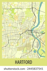 Map poster of Hartford Connecticut USA