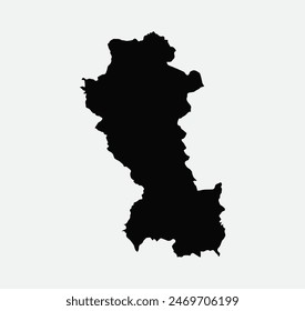 Map of Potenza - Basilicata - Italy outline silhouette graphic element Illustration template design
