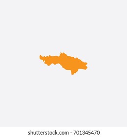 Map of Pozega-Slavonia County - Croatia Vector Illustration Silhouette Design