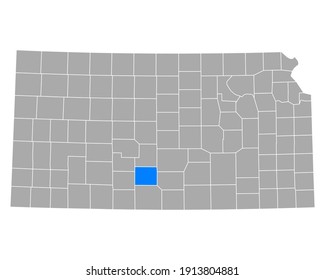 Map of Pratt in Kansas on white