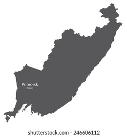 Map of Primorye Region, Russia
