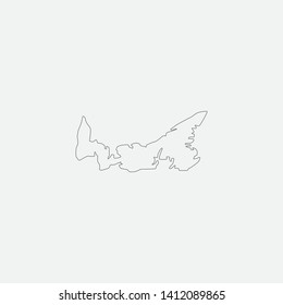 Map of Prince Edward Island graphic element Illustration template