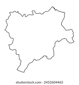 Map of the Province of a Albacete, administrative division of Spain. Vector illustration.