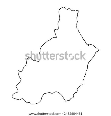 Map of the Province of a Almeria, administrative division of Spain. Vector illustration.
