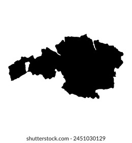 Map of the Province of a Biscay, administrative division of Spain. Vector illustration.