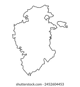 Map of the Province of a Burgos, administrative division of Spain. Vector illustration.