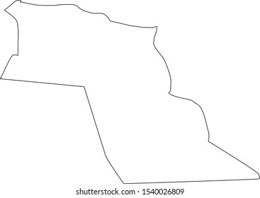 map of province of el oued in country of algeria