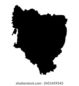 Karte der Provinz von Huesca, administrative Division von Spanien. Vektorillustration.