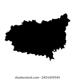 Map of the Province of a Leon, administrative division of Spain. Vector illustration.