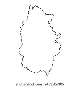 Map of the Province of a Lugo, administrative division of Spain. Vector illustration.