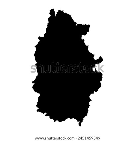 Map of the Province of a Lugo, administrative division of Spain. Vector illustration.