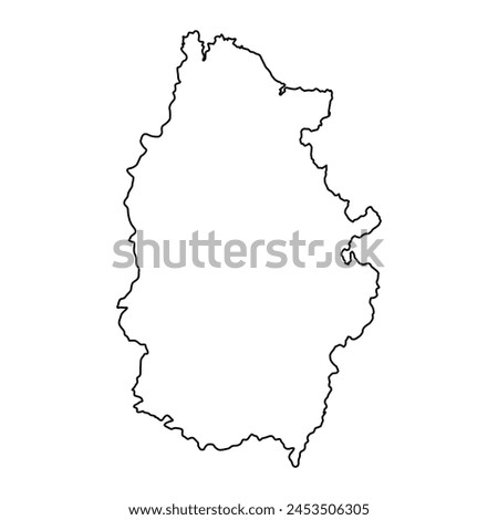 Map of the Province of a Lugo, administrative division of Spain. Vector illustration.