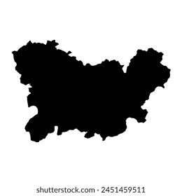 Map of the Province of Ourense, administrative division of Spain. Vector illustration.