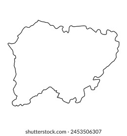 Map of the Province of Salamanca, administrative division of Spain. Vector illustration.