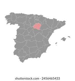 Map of the Province of Soria, administrative division of Spain. Vector illustration.