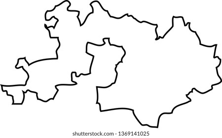 . A map of the province of Switzerland