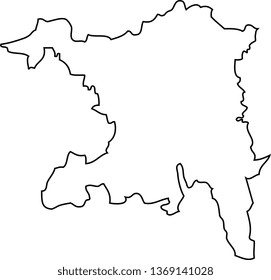 . A map of the province of Switzerland