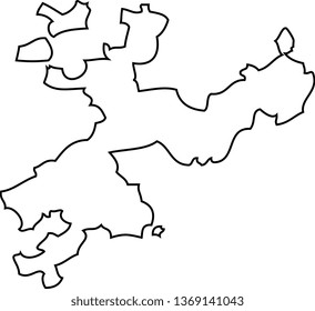 . A map of the province of Switzerland