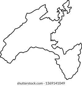 . A map of the province of Switzerland