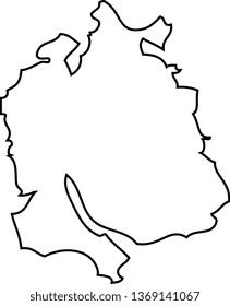 . A map of the province of Switzerland