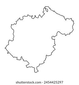 Map of the Province of Teruel, administrative division of Spain. Vector illustration.